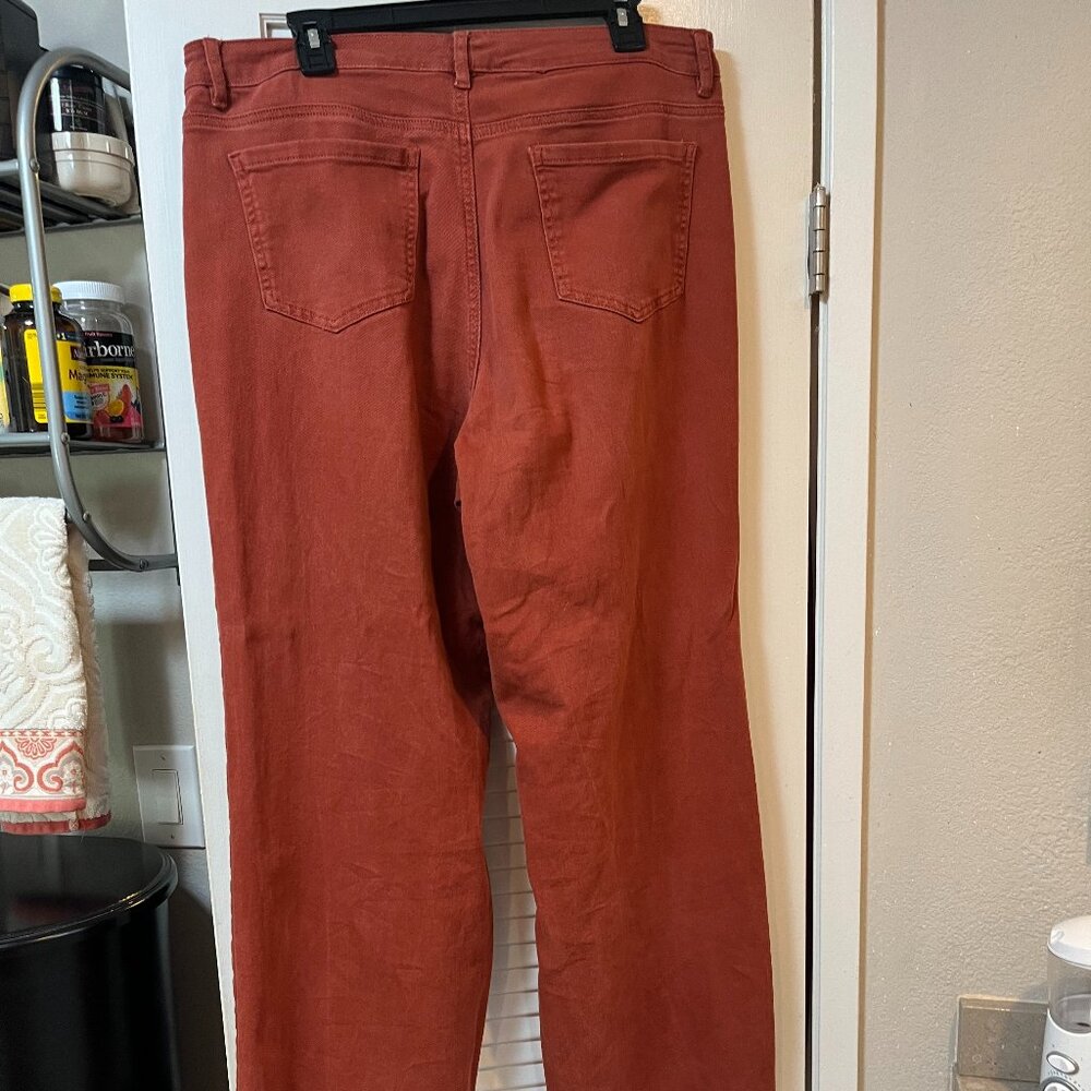 One5One Arianna Wide Leg Pants in Red/Orange